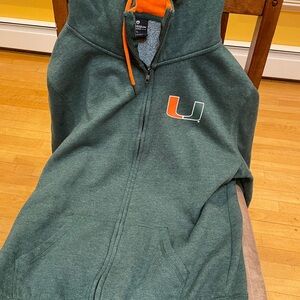 University of Miami full zip hoodie sweatshirt. Women’s L.